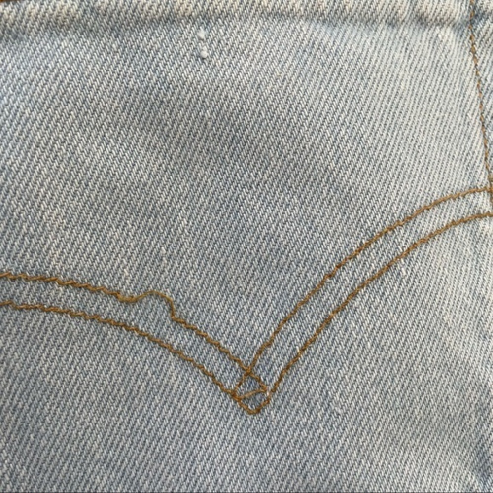 Re/done Levi’s cut off denim jean shirts light wash cotton size 31 - Picture 10 of 11